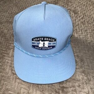 Agate Beach Golf Club Cap Hat Blue Rope Snapback Pukka Adjustable